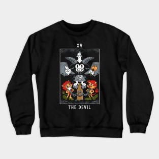 The Devil - Mystical Medleys - Vintage Rubber Hose Cartoon Tarot Crewneck Sweatshirt